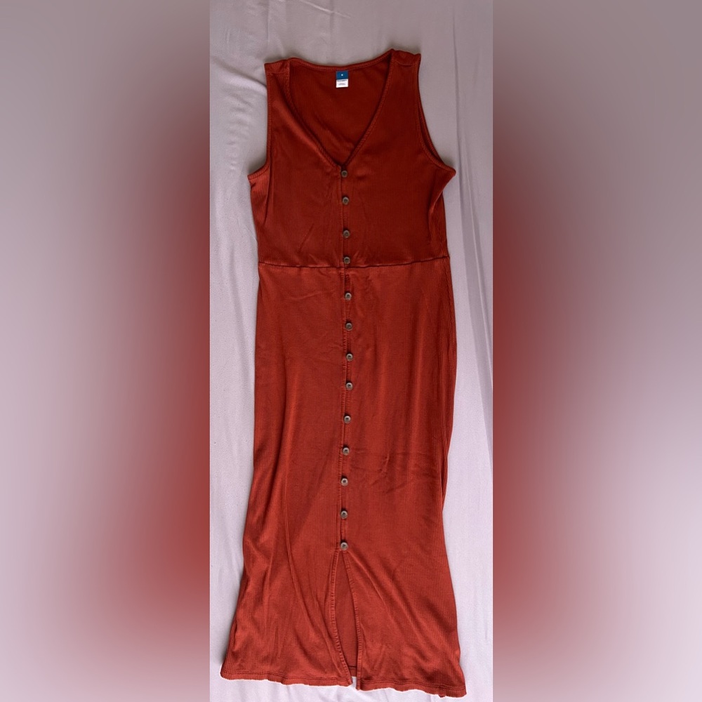 Old Navy casual midi dress with button detail